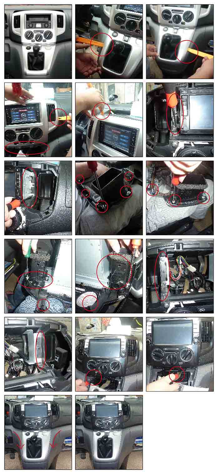 installation autoradio nissan nv200